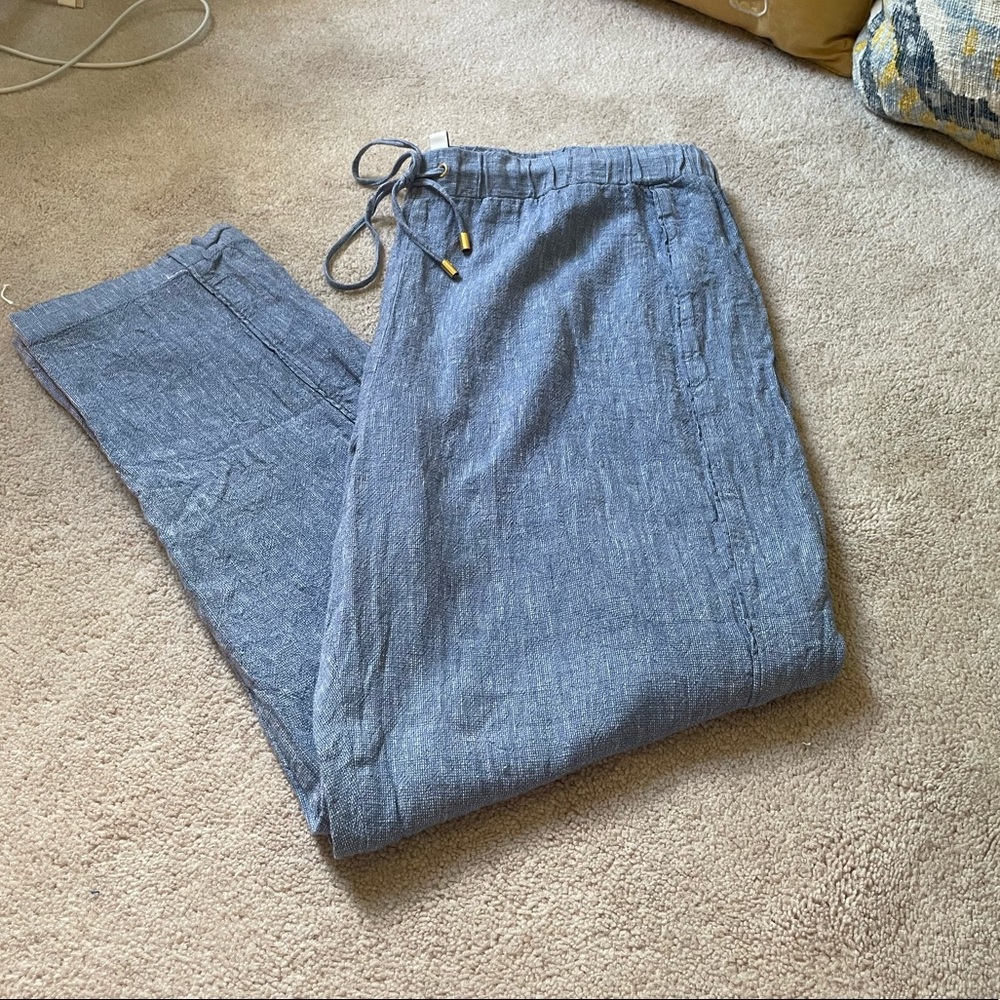 Blue linen pants by Ellen Tracy - Size XL